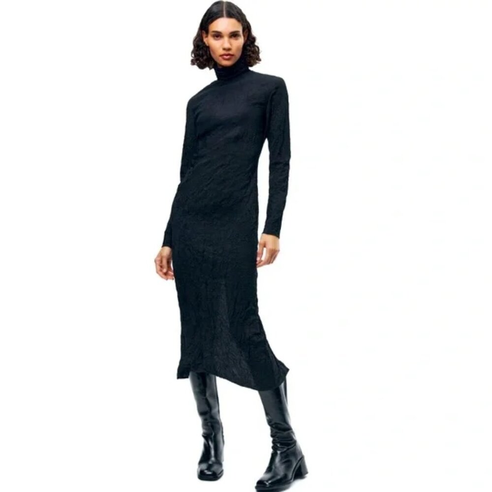 Zara Limited Edition Creased Midi Dress XS